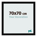 Bilderrahmen 70x70cm Schwarz Hochglanz MDF Bologna Vorne Messe | Yourdecoration.at
