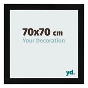 Bilderrahmen 70x70cm Schwarz Silber Poliert MDF Pisa Vorne Messe | Yourdecoration.at
