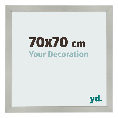 Bilderrahmen 70x70cm Silber Matt MDF Bologna Vorne Messe | Yourdecoration.at
