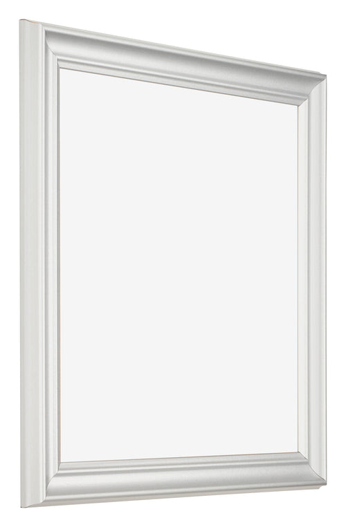 Bilderrahmen 70x70cm Weiss Gewischt MDF Lazio Vorne Schrag | Yourdecoration.at
