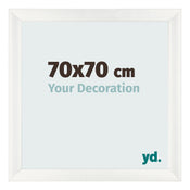Bilderrahmen 70x70cm Weiß Vintage MDF Pisa Vorne Messe | Yourdecoration.at