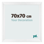 Bilderrahmen 70x70cm Weiß Vintage MDF Pisa Vorne Messe | Yourdecoration.at
