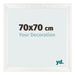 Bilderrahmen 70x70cm Weiß Vintage MDF Pisa Vorne Messe | Yourdecoration.at