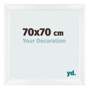 Bilderrahmen 70x70cm Weiß Vintage MDF Pisa Vorne Messe | Yourdecoration.at