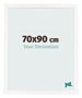 Bilderrahmen 70x90 cm Weiss Hochglanz MDF Bologna Vorne Messe | Yourdecoration.at