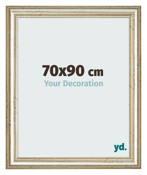 Bilderrahmen 70x90cm Metallglanz MDF Lazio Vorne Messe | Yourdecoration.at