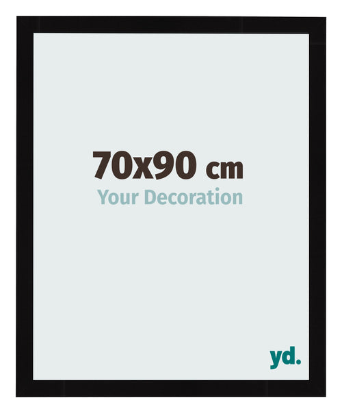 Bilderrahmen 70x90cm Schwarz Hochglanz MDF Bologna Vorne Messe | Yourdecoration.at
