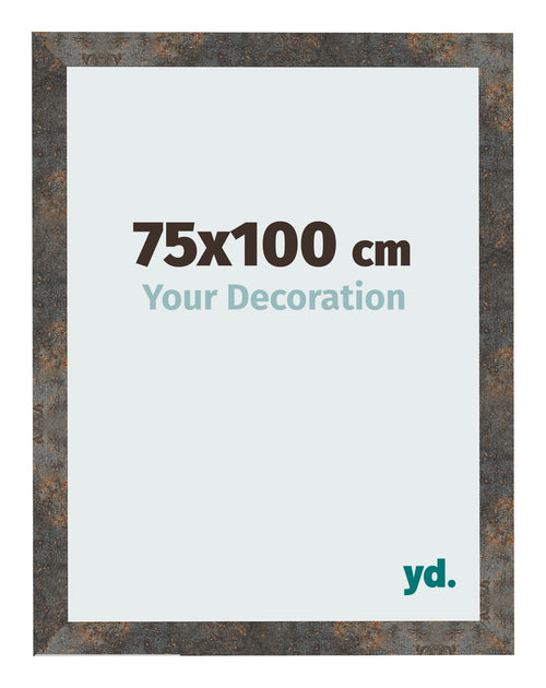 Bilderrahmen 75x100 cm Oxidiertes Metall MDF Bologna Vorne Messe | Yourdecoration.at