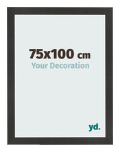 Bilderrahmen 75x100 cm Schwarz Matt MDF Bologna Vorne Messe | Yourdecoration.at