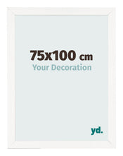 Bilderrahmen 75x100 cm Weiss Hochglanz MDF Bologna Vorne Messe | Yourdecoration.at