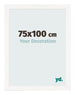 Bilderrahmen 75x100 cm Weiss Hochglanz MDF Bologna Vorne Messe | Yourdecoration.at