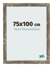 Bilderrahmen 75x100cm Blau Gold Meliert MDF Bologna Vorne Messe | Yourdecoration.at