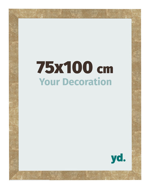 Bilderrahmen 75x100cm Gold Antik MDF Bologna Vorne Messe | Yourdecoration.at