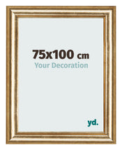 Bilderrahmen 75x100cm Gold Antik MDF Lazio Vorne Messe | Yourdecoration.at