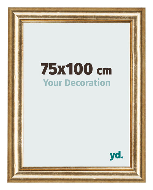 Bilderrahmen 75x100cm Gold Antik MDF Lazio Vorne Messe | Yourdecoration.at