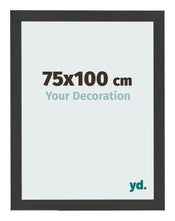 Bilderrahmen 75x100cm Schwarz Gemasert MDF Bologna Vorne Messe | Yourdecoration.at