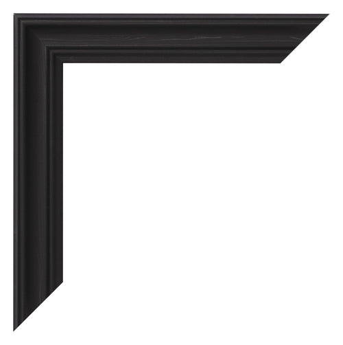 Bilderrahmen 75x100cm Schwarz Gemasert MDF Lazio Detail Ecke | Yourdecoration.at