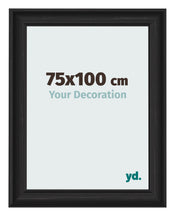 Bilderrahmen 75x100cm Schwarz Gemasert MDF Lazio Vorne Messe | Yourdecoration.at