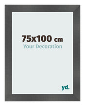 Bilderrahmen 75x100cm Schwarz Silber Poliert MDF Pisa Vorne Messe | Yourdecoration.at