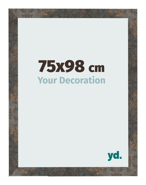 Bilderrahmen 75x98 cm Oxidiertes Metall MDF Bologna Vorne Messe | Yourdecoration.at