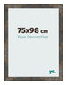 Bilderrahmen 75x98 cm Oxidiertes Metall MDF Bologna Vorne Messe | Yourdecoration.at
