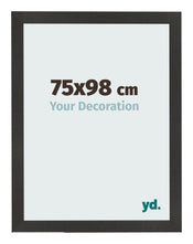Bilderrahmen 75x98 cm Schwarz Matt MDF Bologna Vorne Messe | Yourdecoration.at