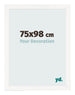 Bilderrahmen 75x98 cm Weiss Hochglanz MDF Bologna Vorne Messe | Yourdecoration.at