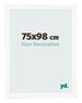 Bilderrahmen 75x98 cm Weiss Matt MDF Bologna Vorne Messe | Yourdecoration.at