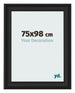 Bilderrahmen 75x98cm Schwarz Gemasert MDF Lazio Vorne Messe | Yourdecoration.at