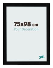 Bilderrahmen 75x98cm Schwarz Hochglanz MDF Bologna Vorne Messe | Yourdecoration.at