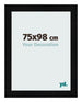 Bilderrahmen 75x98cm Schwarz Silber Poliert MDF Pisa Vorne Messe | Yourdecoration.at
