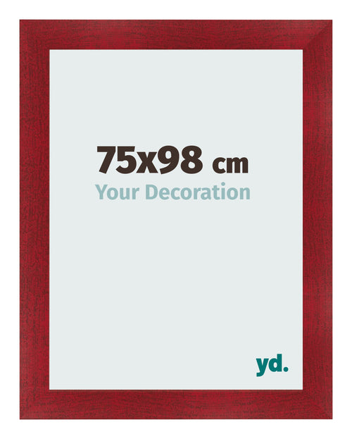 Bilderrahmen 75x98cm Weinrot Gewischt MDF Pisa Vorne Messe | Yourdecoration.at