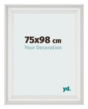 Bilderrahmen 75x98cm Weiss Gewischt MDF Lazio Vorne Messe | Yourdecoration.at