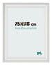 Bilderrahmen 75x98cm Weiss Gewischt MDF Lazio Vorne Messe | Yourdecoration.at