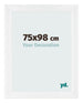 Bilderrahmen 75x98cm Weiß Vintage MDF Pisa Vorne Messe | Yourdecoration.at