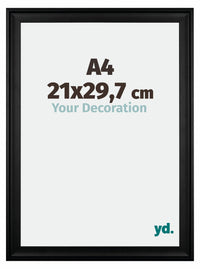 Birmingham Holz Bilderrahmen 21x29 7cm A4 Schwarz Vorne Messe | Yourdecoration.at