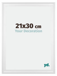 Birmingham Holz Bilderrahmen 21x30cm Weiss Vorne Messe | Yourdecoration.at
