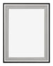 Birmingham Holz Bilderrahmen 60x80cm Schwarz Silber Poliert Vorne | Yourdecoration.at