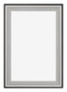 Birmingham Holz Bilderrahmen 60x90cm Schwarz Silber Poliert Vorne | Yourdecoration.at