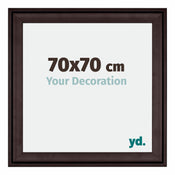 Birmingham Holz Bilderrahmen 70x70cm Braun Vorne Messe | Yourdecoration.at