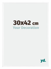 Bordeaux Kunststoff Bilderrahmen 30x42cm Weiss Hochglanz Vorne Messe | Yourdecoration.at