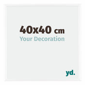 Bordeaux Kunststoff Bilderrahmen 40x40cm Weiss Hochglanz Vorne Messe | Yourdecoration.at