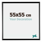 Bordeaux Kunststoff Bilderrahmen 55x55cm Schwarz Hochglanz Vorne Messe | Yourdecoration.at