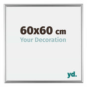 Bordeaux Kunststoff Bilderrahmen 60x60cm Silber Vorne Messe | Yourdecoration.at