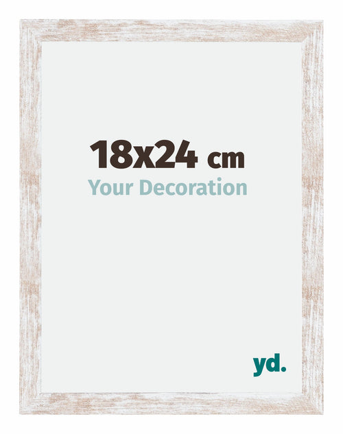 Catania MDF Bilderrahmen 18x24cm White Wash Messe | Yourdecoration.at