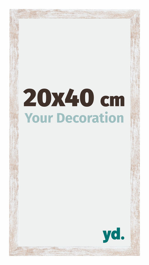 Catania MDF Bilderrahmen 20x40cm White Wash Messe | Yourdecoration.at