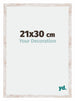 Catania MDF Bilderrahmen 21x30cm White Wash Messe | Yourdecoration.at