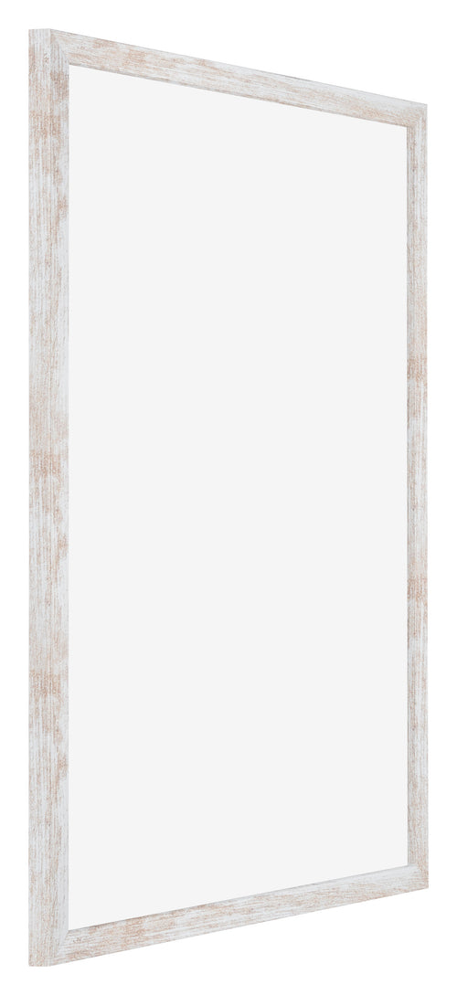 Catania MDF Bilderrahmen 29 7x42cm A3 White Wash Vorne Schrag | Yourdecoration.at