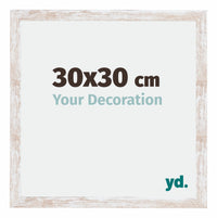 Catania MDF Bilderrahmen 30x30cm White Wash Messe | Yourdecoration.at