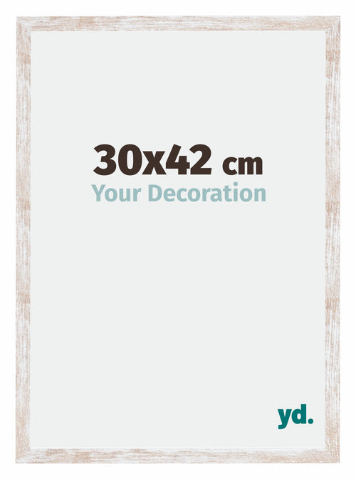 Catania MDF Bilderrahmen 30x42cm White Wash Messe | Yourdecoration.at